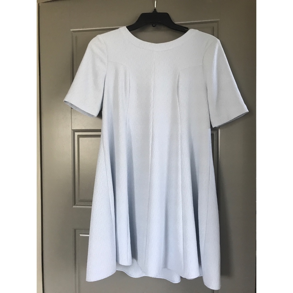 Short sleeve, light blue dress